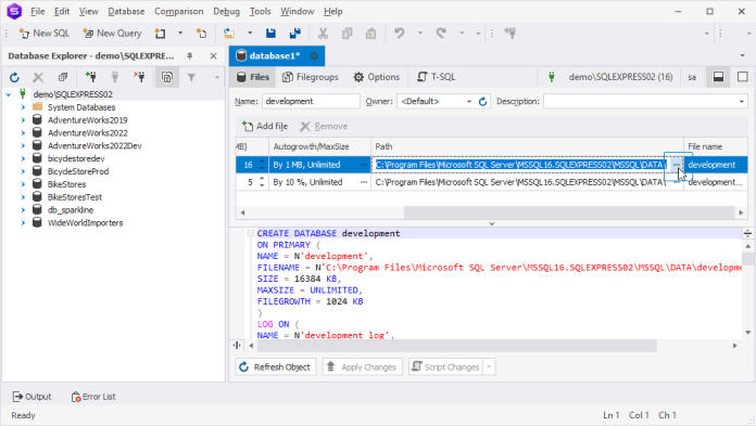 Create a database in SQL Server - 3 best methods