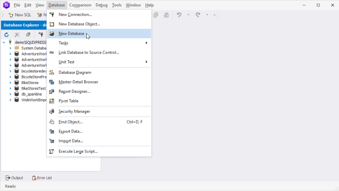 Create a database in SQL Server - 3 best methods