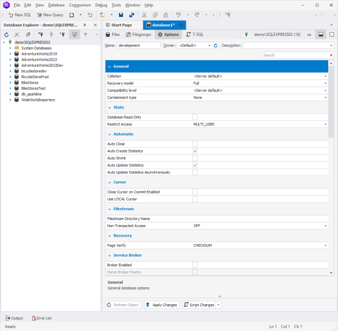 Create a database in SQL Server - 3 best methods