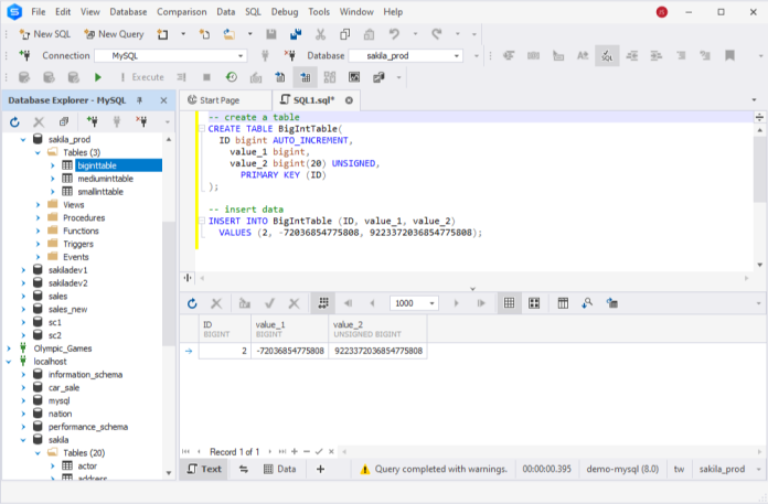 MySQL INT (INTEGER) Data Types with Different Examples