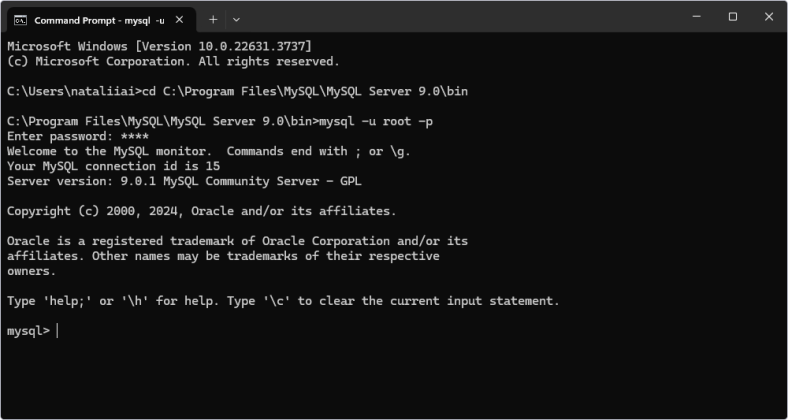 MySQL Command-Line Client for Windows [Getting Started Tutorial]