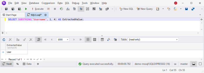 SUBSTRING() Function in SQL Server — Syntax and Examples