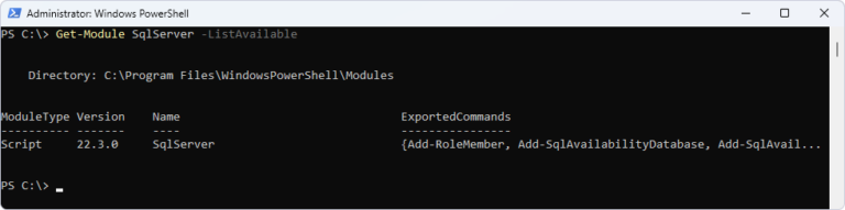 How to Install the SQL Server PowerShell Module